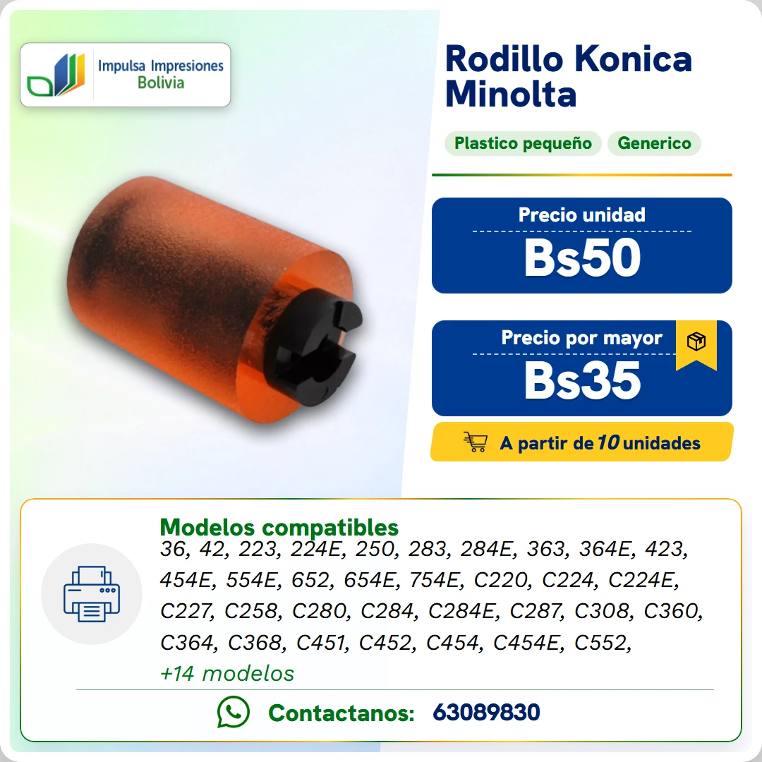 RODILLOS KONICA MINOLTA A00J563600 ficha generada