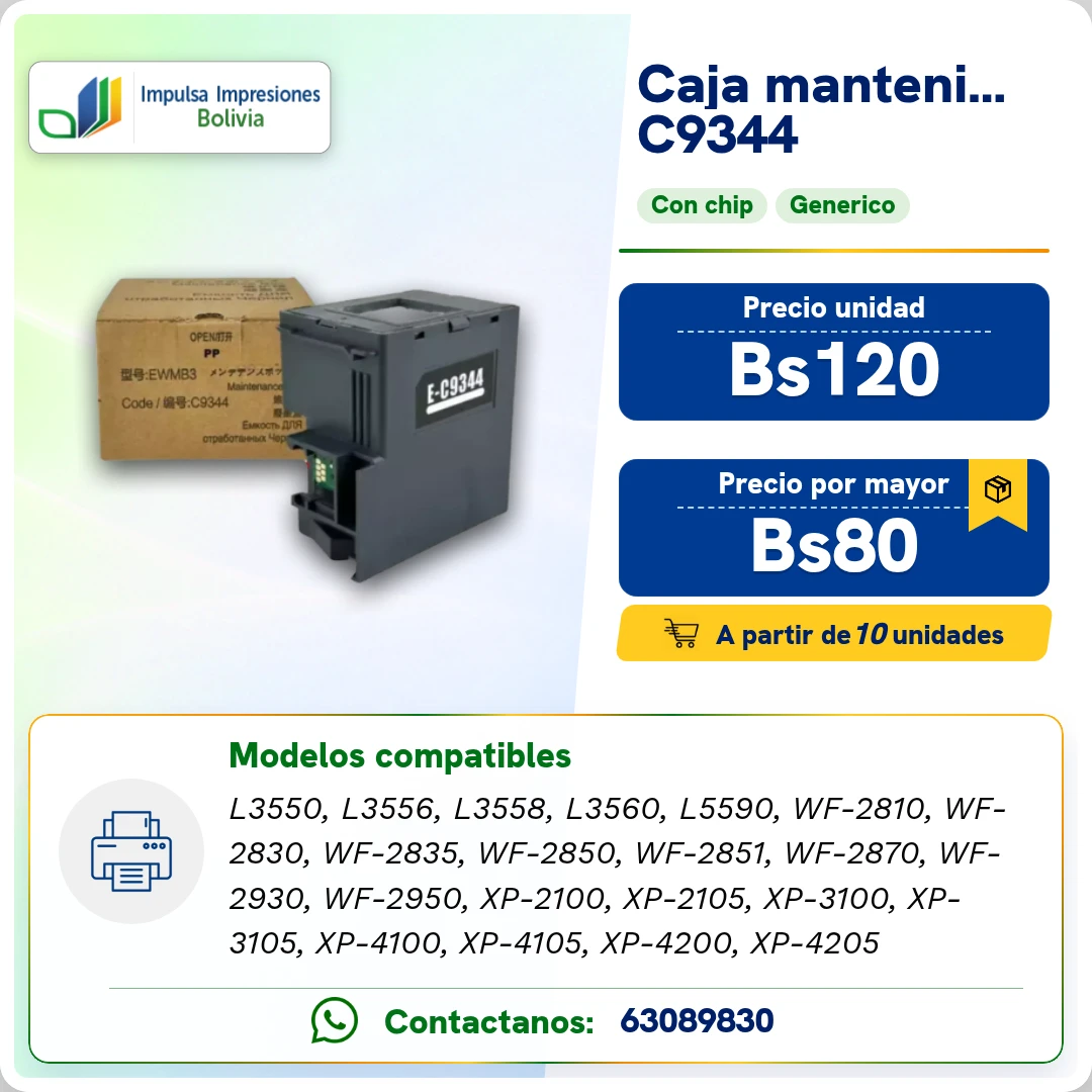 Caja de mantenimiento C-9344 ficha generada