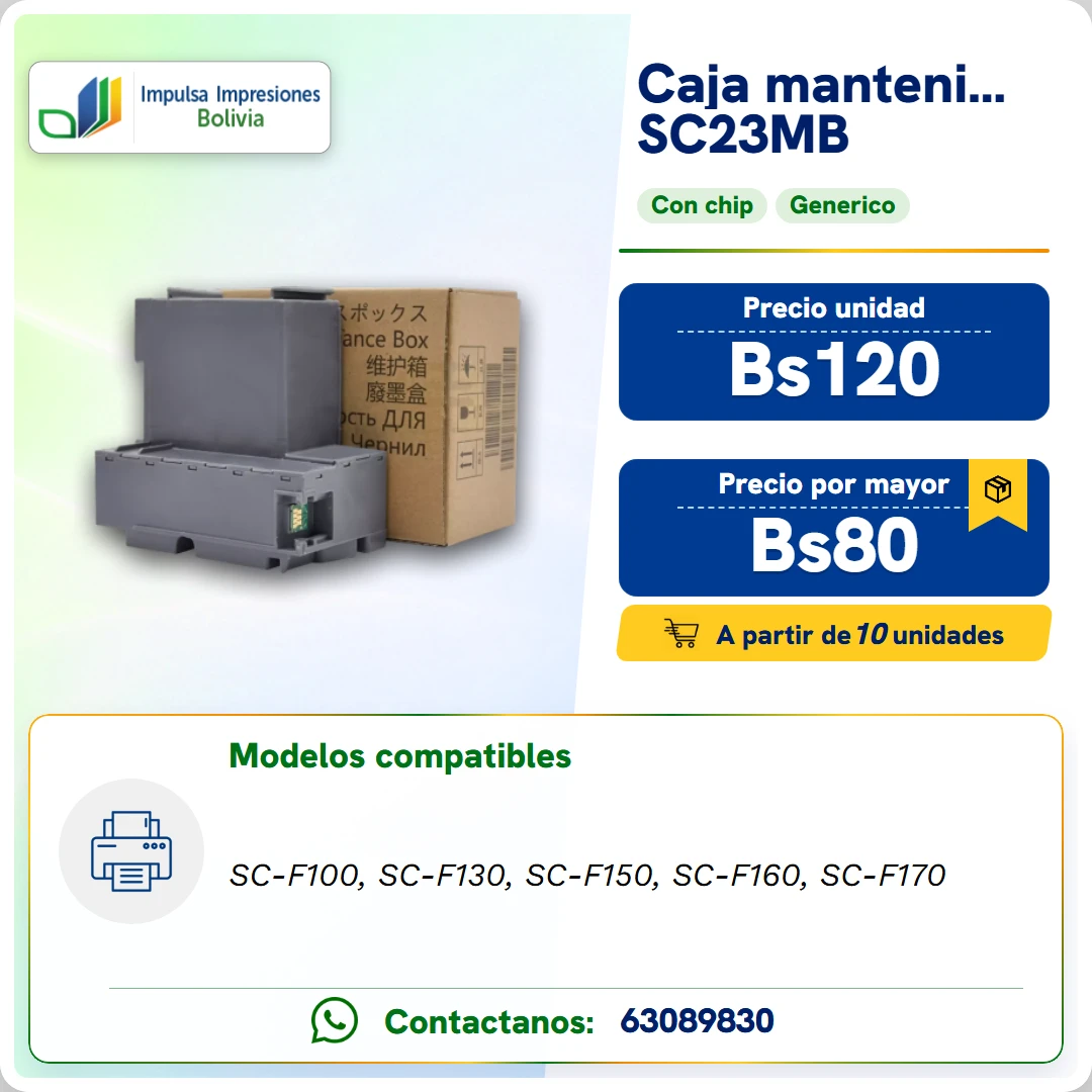 Caja de Mantenimiento Epson SC23MB ficha generada