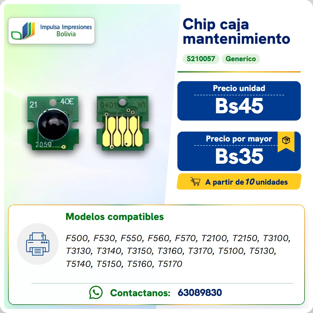 Chips Cajas de Mantenimiento Epson S210057 ficha generada