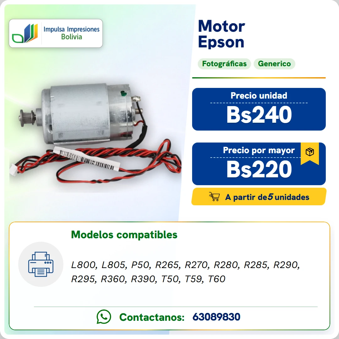 MOTOR ASSY EPSON T50, L805 ficha generada
