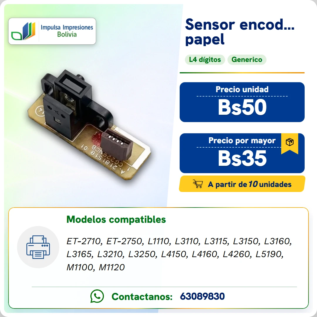 SENSOR ENCODER DE PAPEL L4 DÍGITOS ficha generada