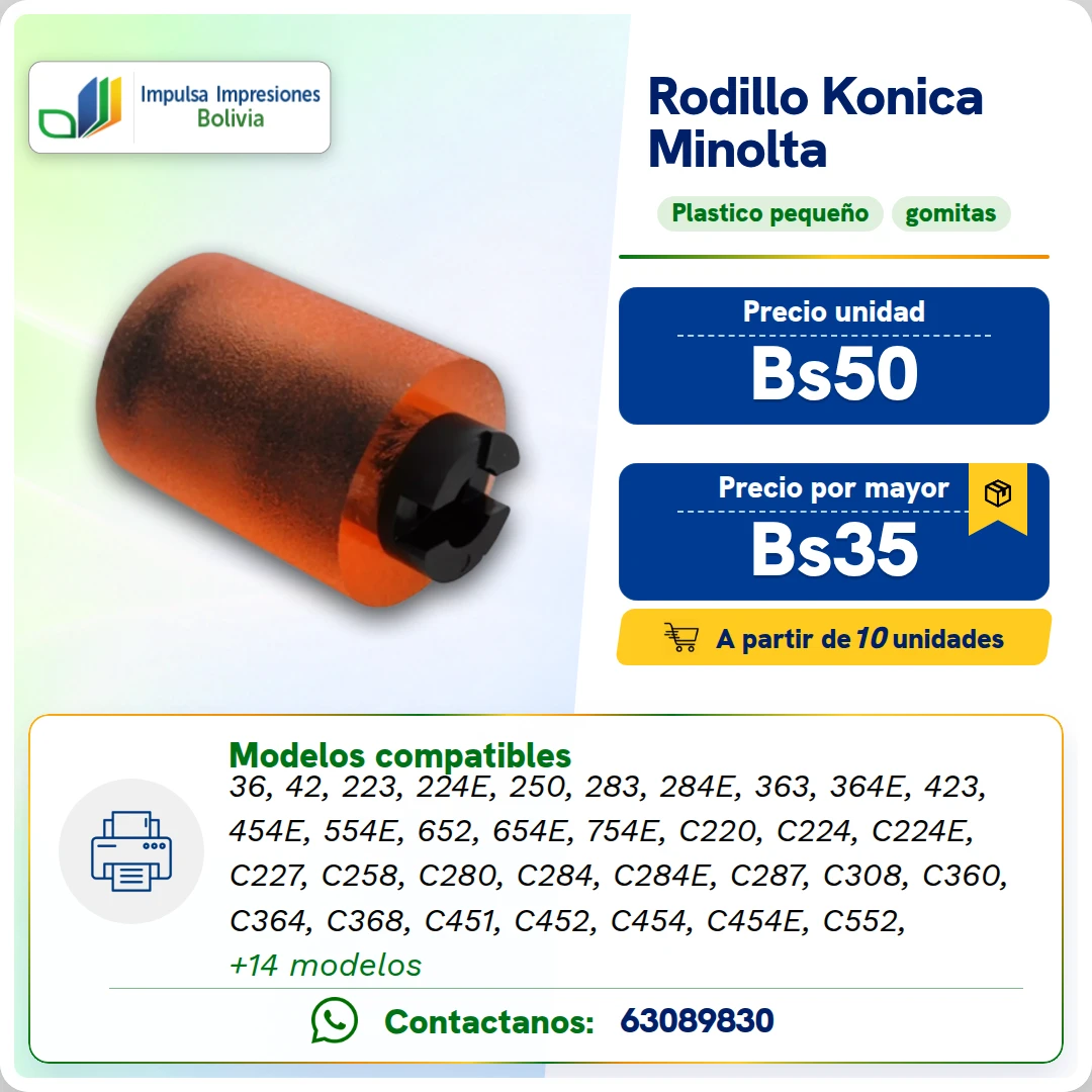 RODILLOS KONICA MINOLTA A00J563600 ficha generada