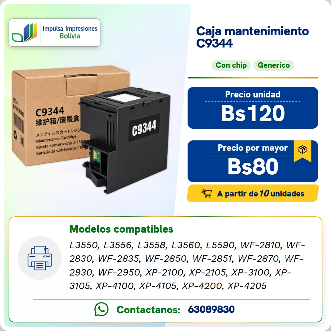 Caja de mantenimiento C-9344 ficha generada