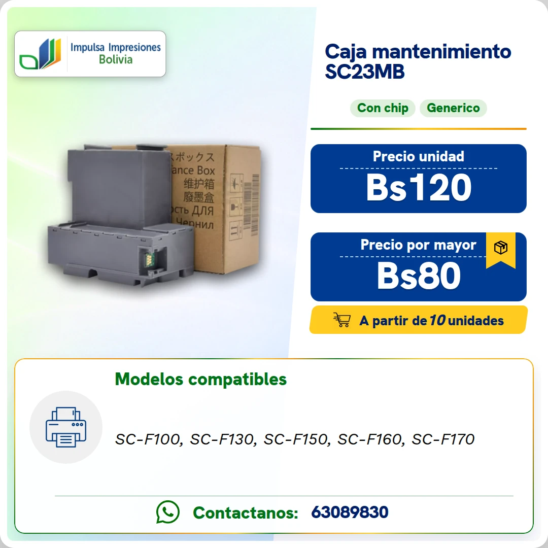 Caja de Mantenimiento Epson SC23MB ficha generada
