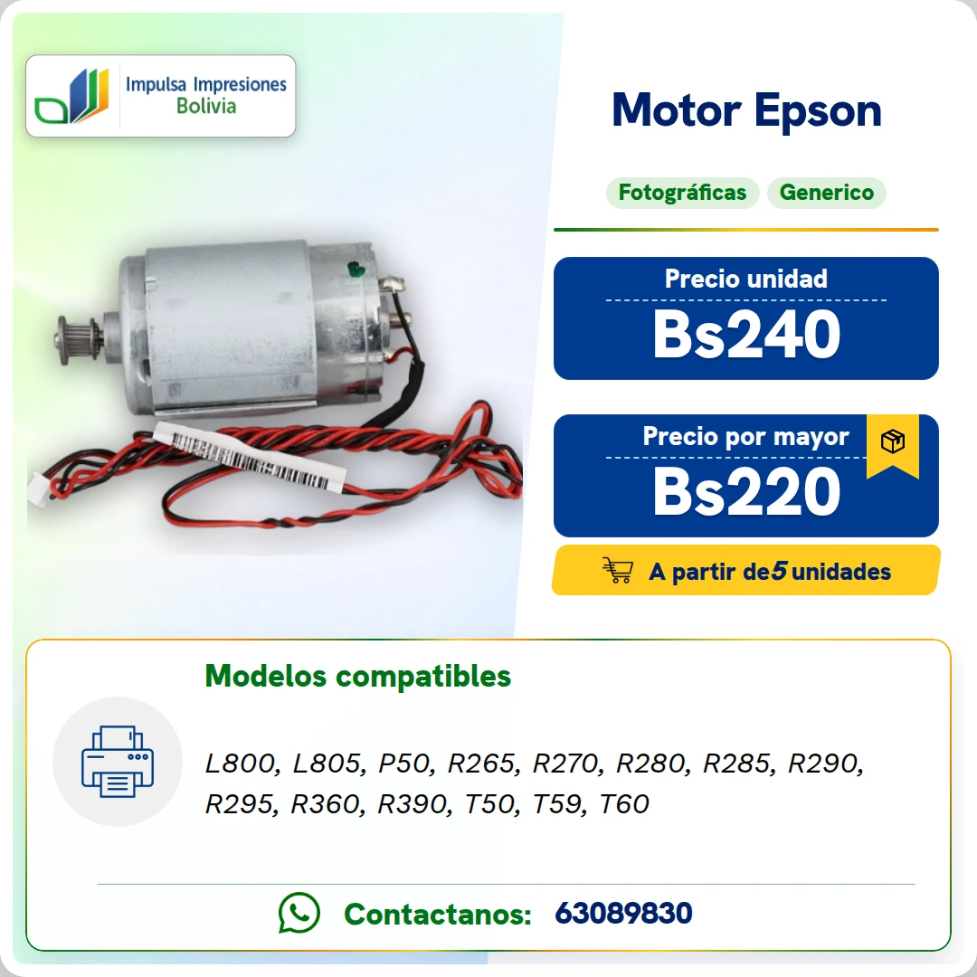 MOTOR ASSY EPSON T50, L805 ficha generada