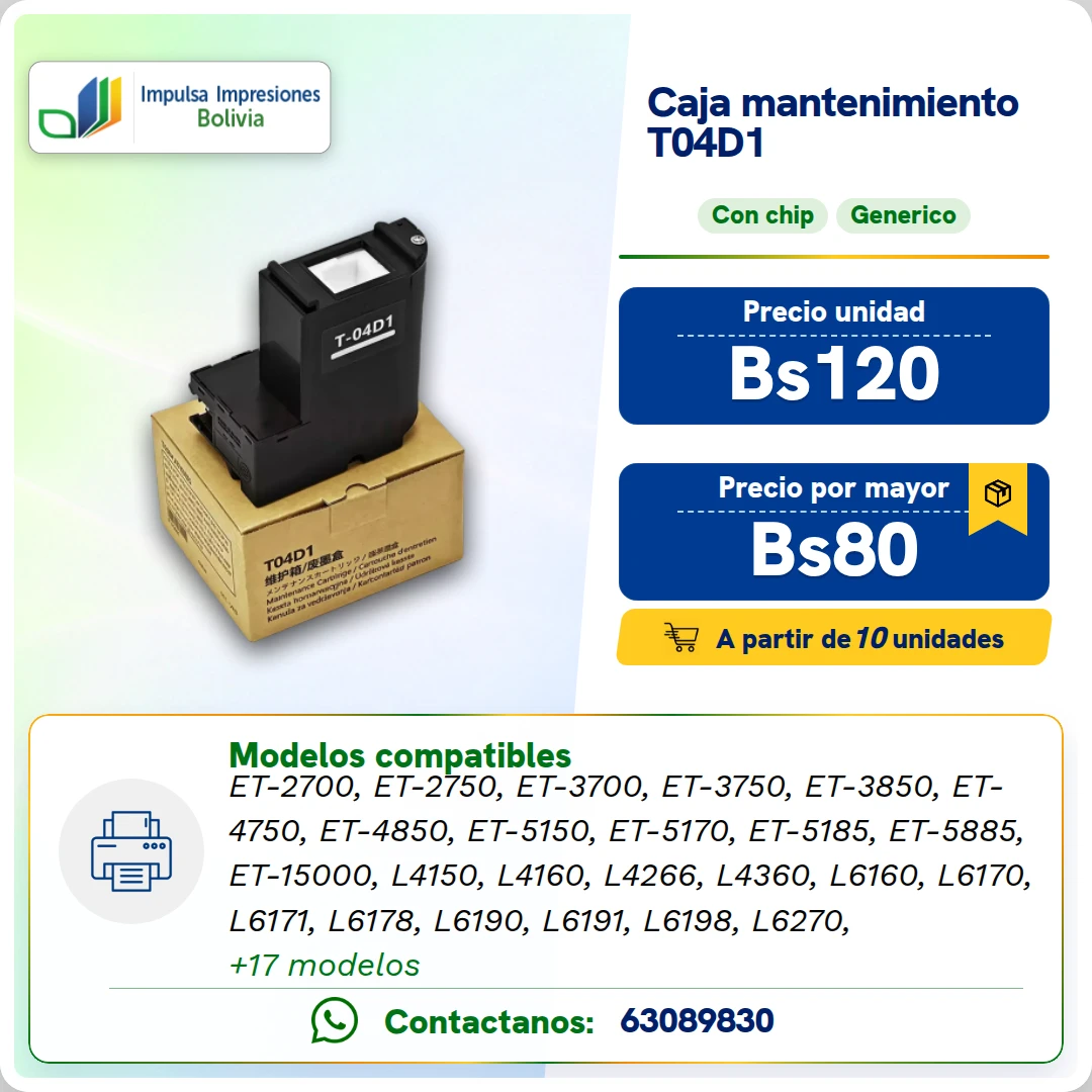Caja de Mantenimiento Epson T04D1/EWMB2 ficha generada