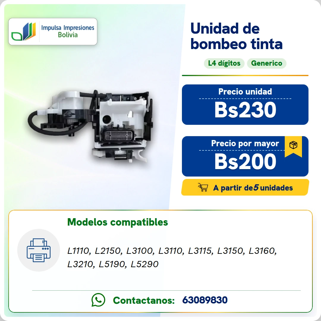 UNIDAD DE BOMBEO DE TINTA ficha generada