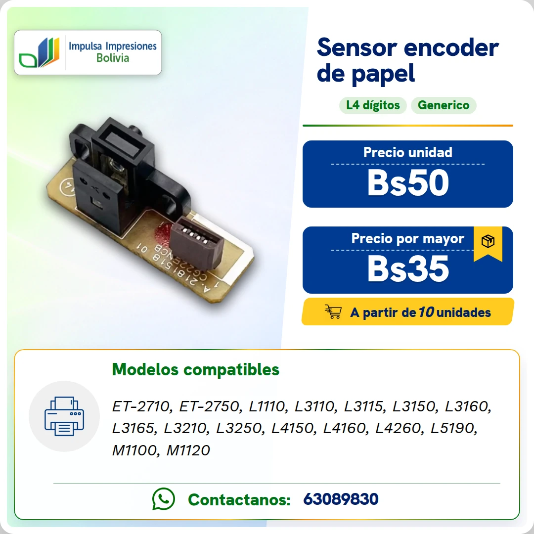 SENSOR ENCODER DE PAPEL L4 DÍGITOS ficha generada
