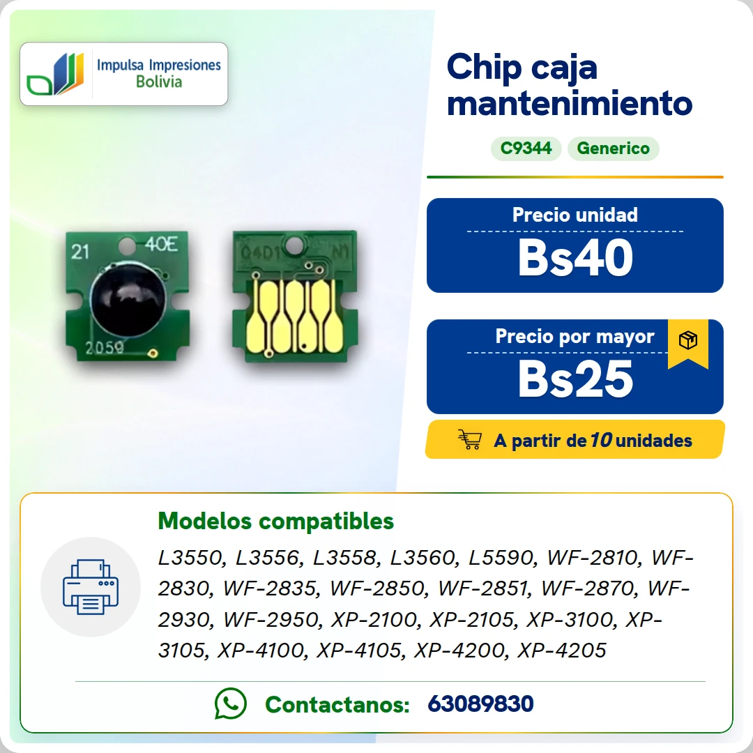 Chips Cajas de Mantenimiento Epson E-C9344 ficha generada