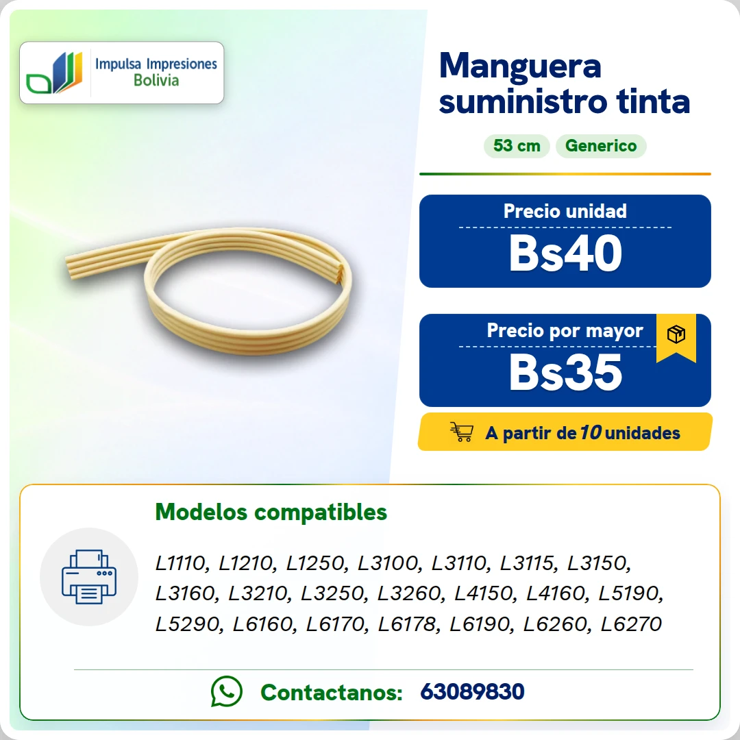 MANGUERAS DE SUMINISTRO DE TINTA. Largo: 53cm ficha generada