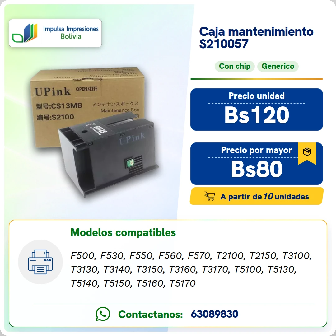Caja de Mantenimiento Epson S210057 ficha generada