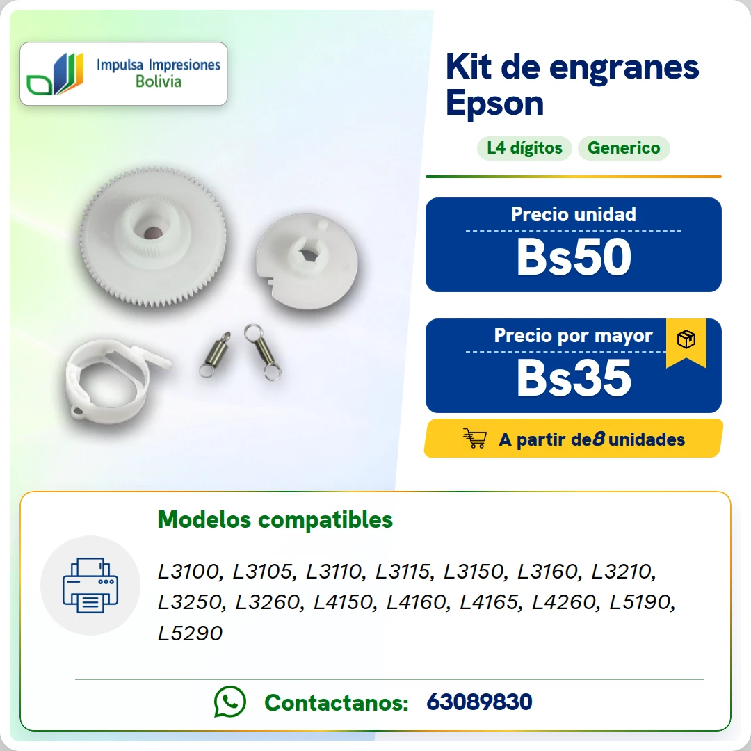 KIT DE ENGRANES EPSON L31XX – L41XX ficha generada