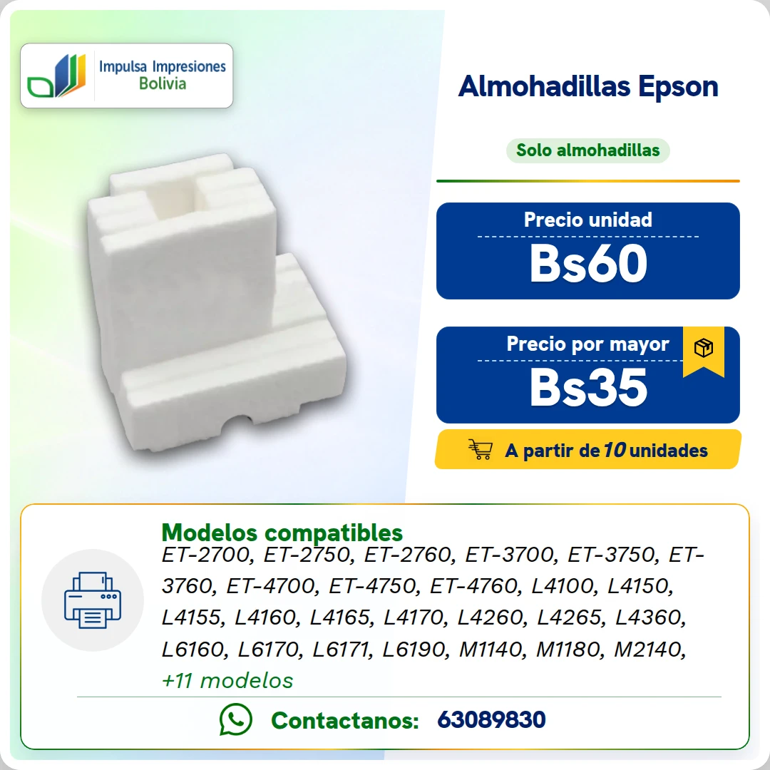 ALMOHADILLAS EPSON SERIES M, L. T04D1 (Solo almohadilla) ficha generada