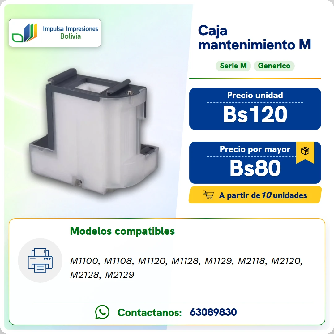 Caja de Mantenimiento Epson Series M ficha generada