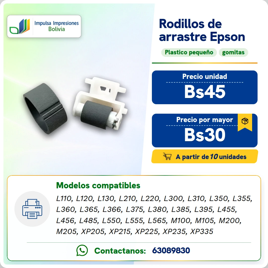 RODILLOS EPSON SERIES L3 DIGITOS CON PLÁSTICO JALADOR ficha generada