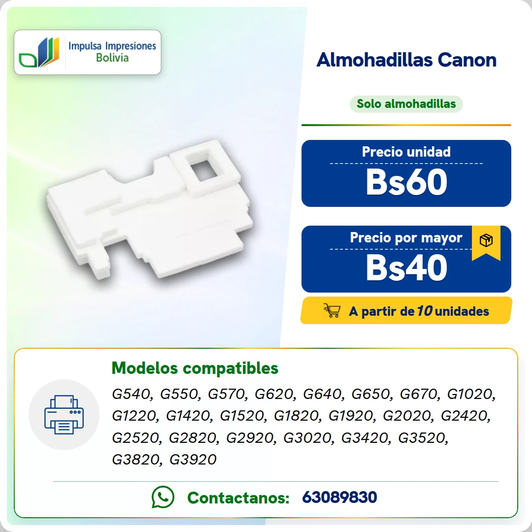 ALMOHADILLAS CANON MC-G02 (sólo almohadillas) ficha generada