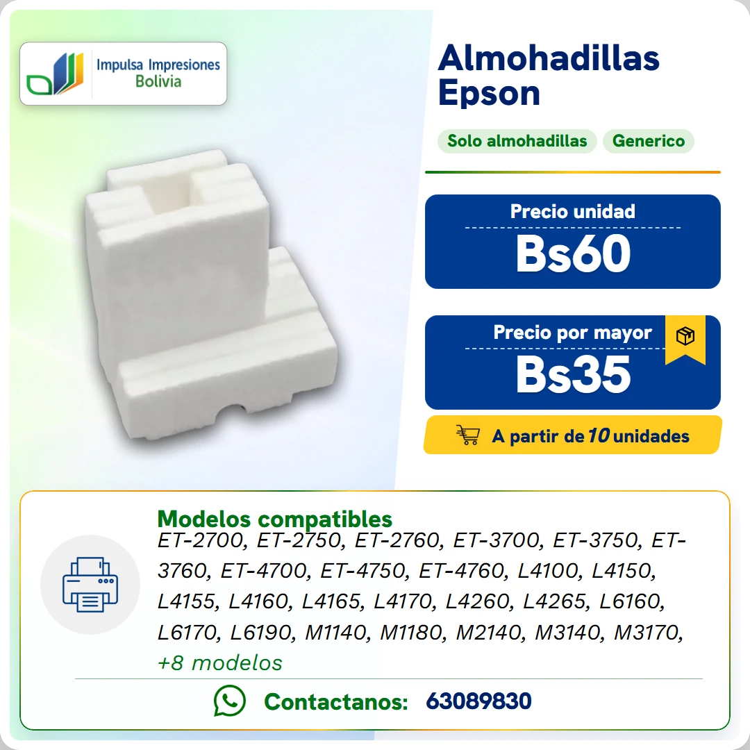 ALMOHADILLAS EPSON SERIES M, L. T04D1 (Solo almohadilla) ficha generada