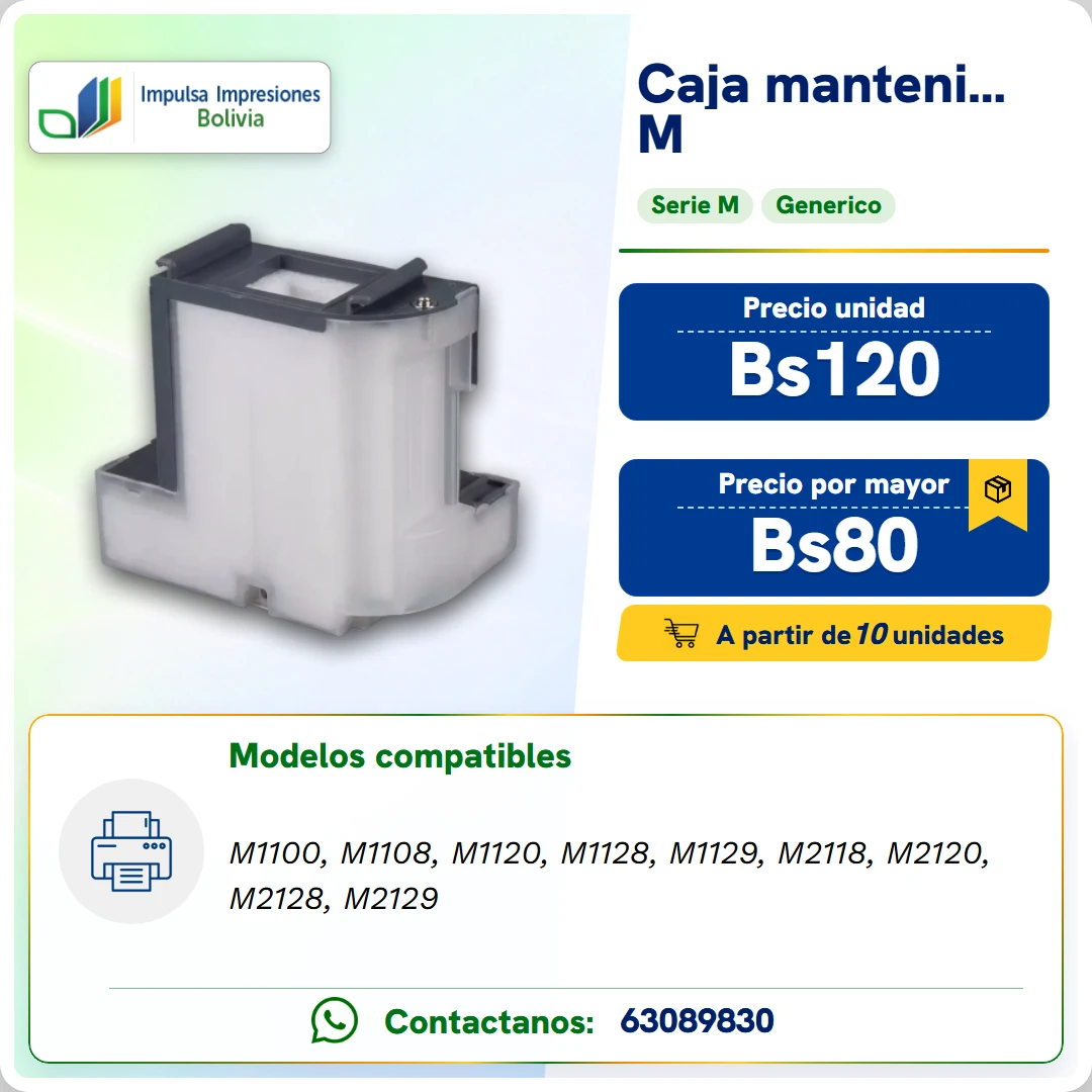 Caja de Mantenimiento Epson Series M ficha generada