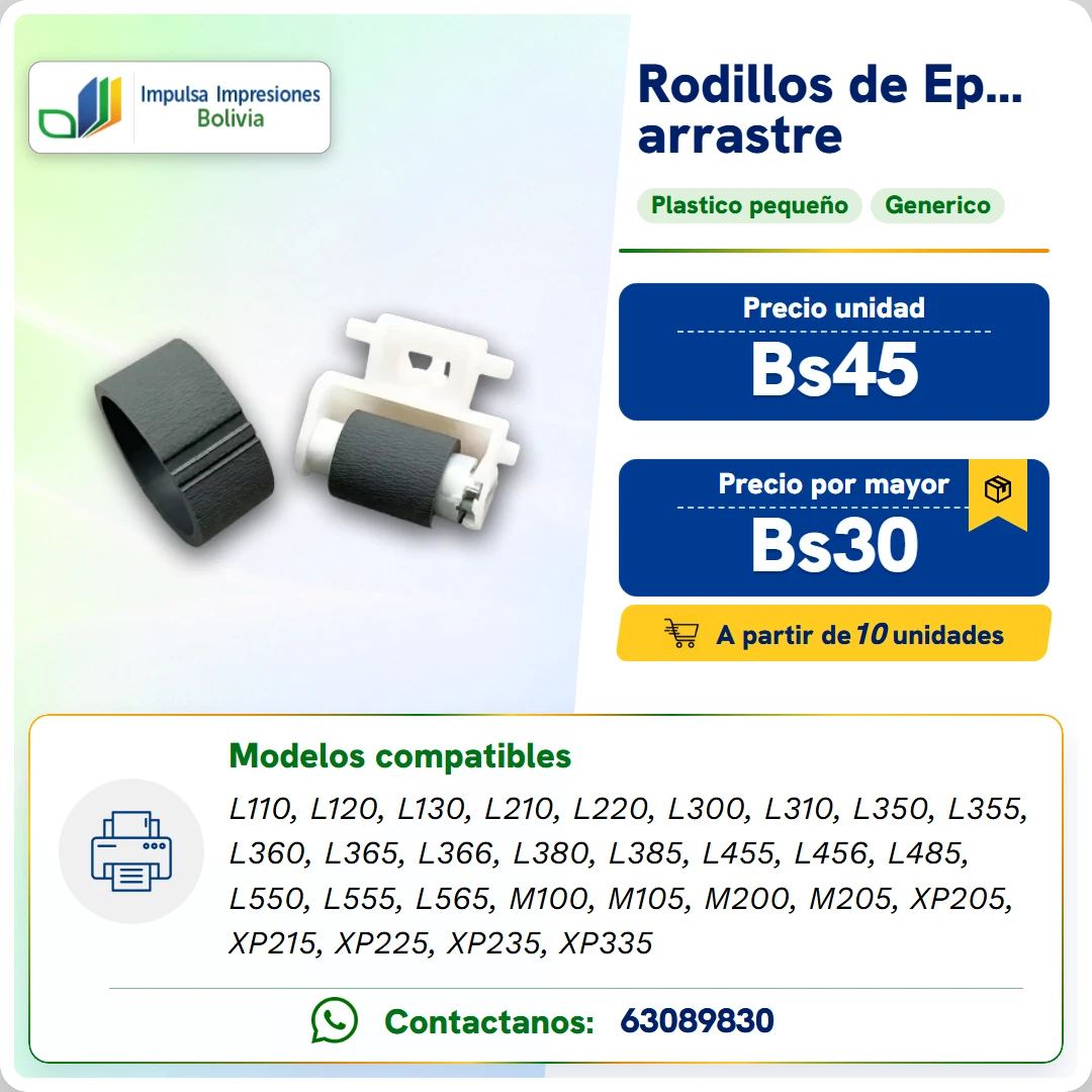 RODILLOS EPSON SERIES L3 DIGITOS CON PLÁSTICO JALADOR ficha generada